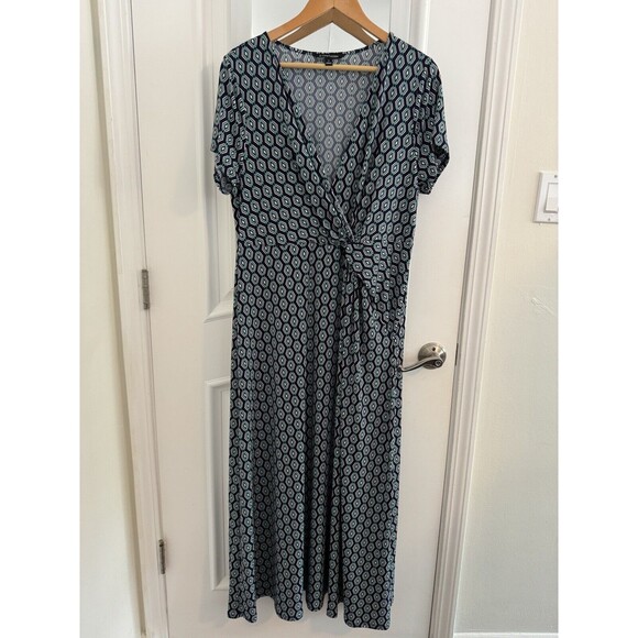 41Hawthorn Maxi Dress‎ Women’s Plus Size 1X Short Sleeve Waist Knot Stretchy - Picture 1 of 10